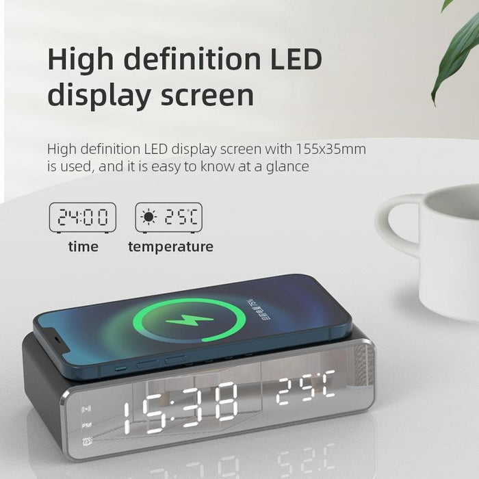 Wireless Charging Desktop Phone With Clock & Temperature Display