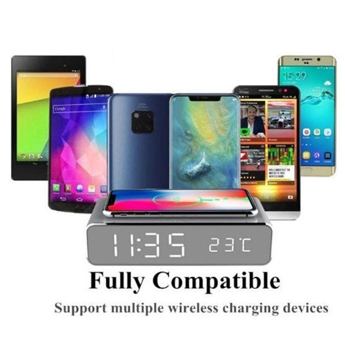 Wireless Charging Desktop Phone With Clock & Temperature Display