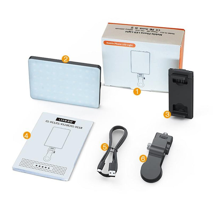 V11Rgb With Screen 5W Mobile Phone Fill Light Live Broadcast Pocket Light