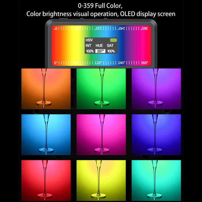 V11Rgb With Screen 5W Mobile Phone Fill Light Live Broadcast Pocket Light