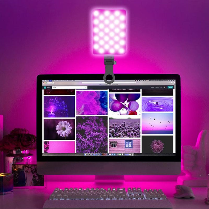 V11Rgb With Screen 5W Mobile Phone Fill Light Live Broadcast Pocket Light