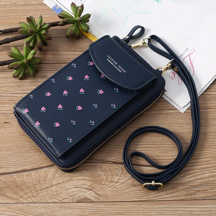 Floral Multi Card Crossbody Bag For Women