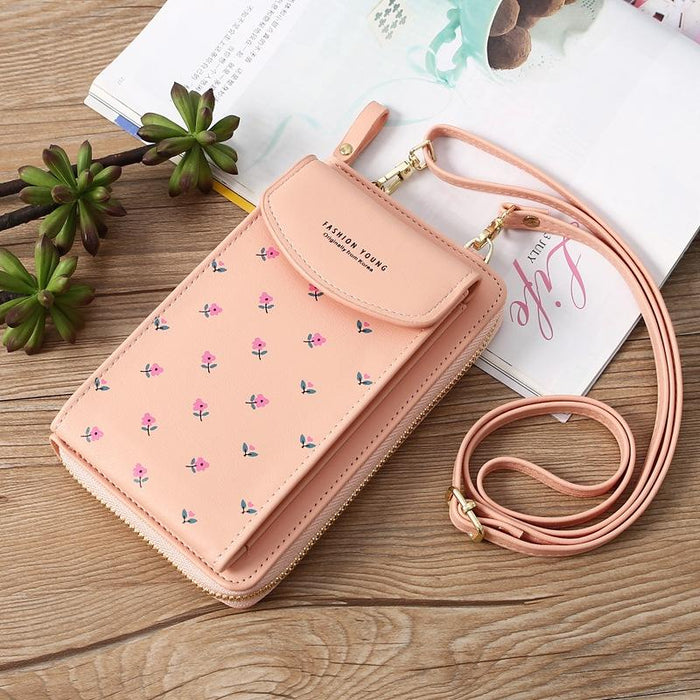 Floral Multi Card Crossbody Bag For Women