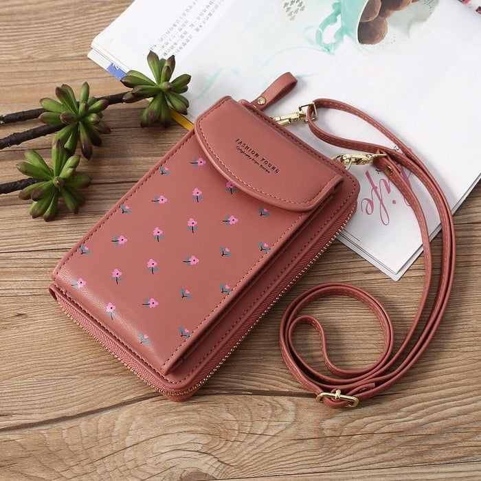 Floral Multi Card Crossbody Bag For Women