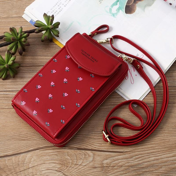 Floral Multi Card Crossbody Bag For Women