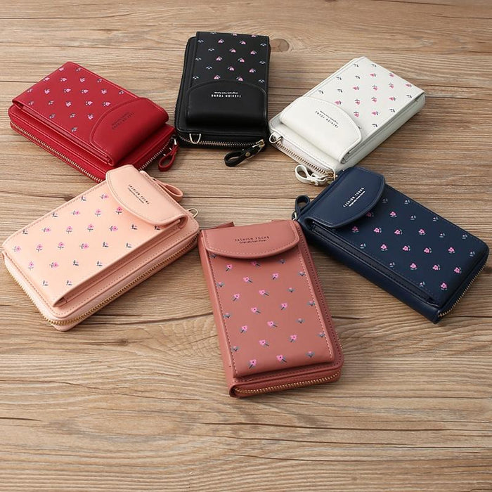 Floral Multi Card Crossbody Bag For Women