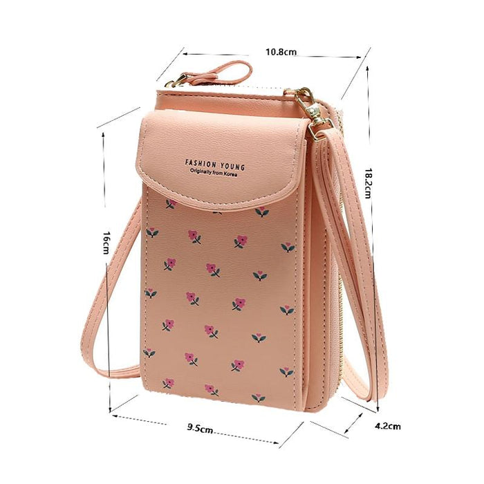 Floral Multi Card Crossbody Bag For Women