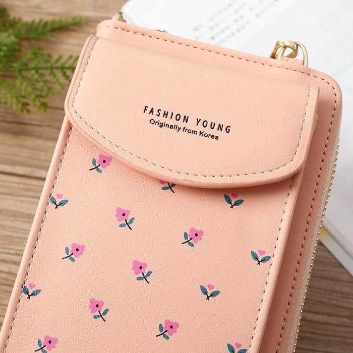 Floral Multi Card Crossbody Bag For Women