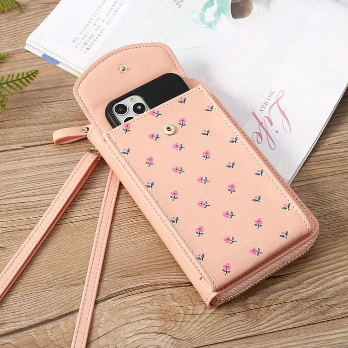 Floral Multi Card Crossbody Bag For Women