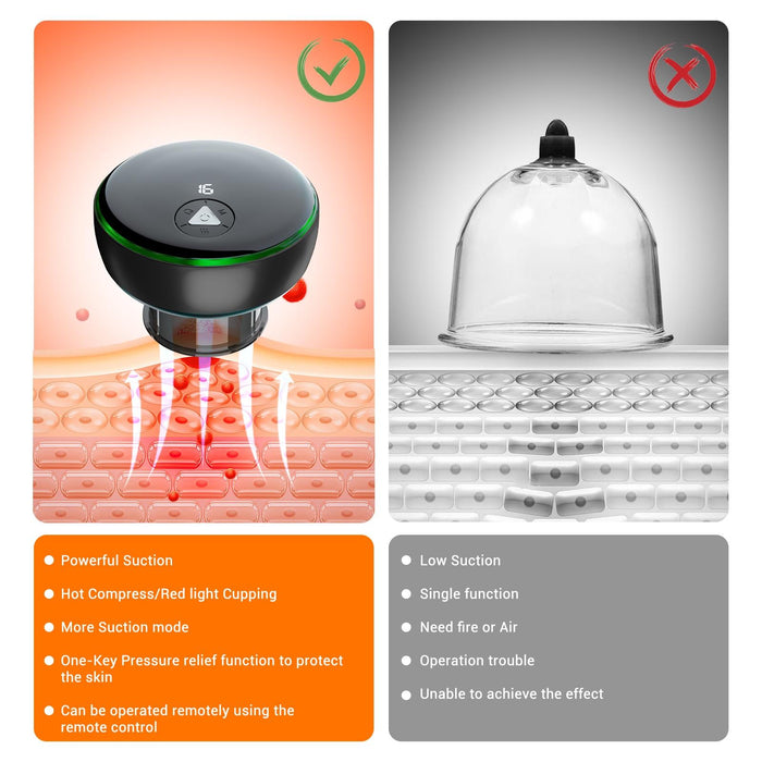 Smart Cupper With Light: Electric Heated Scraping Massage Tool