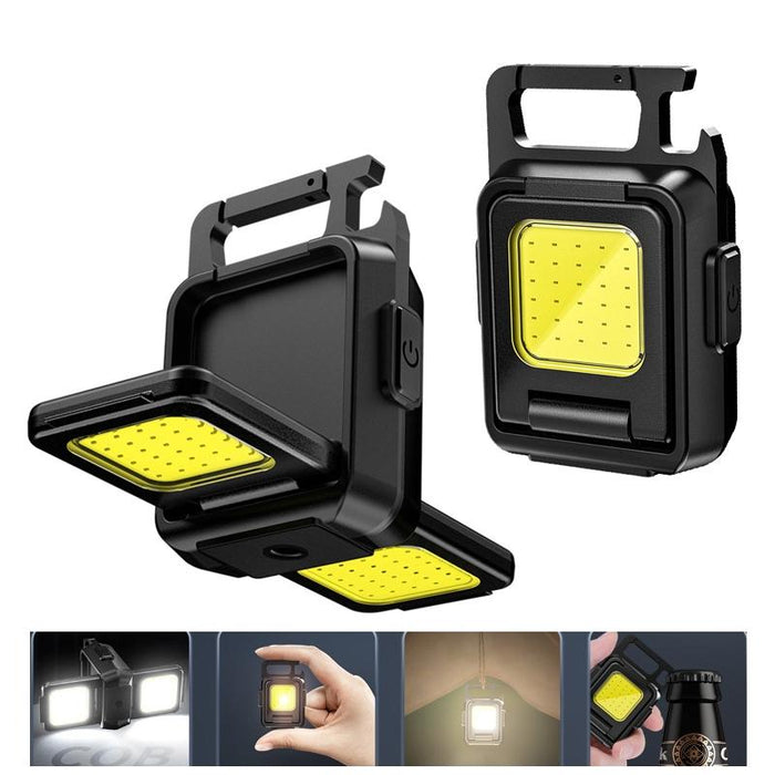 Compact Dual-Sided Cob Keychain Light