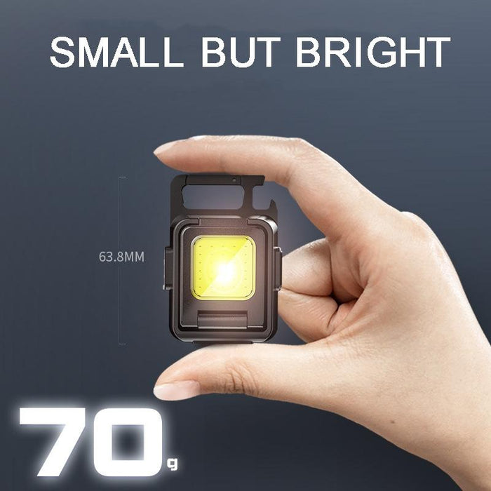 Compact Dual-Sided Cob Keychain Light