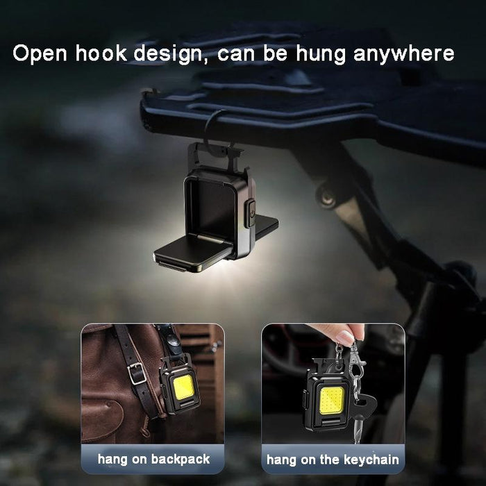 Compact Dual-Sided Cob Keychain Light