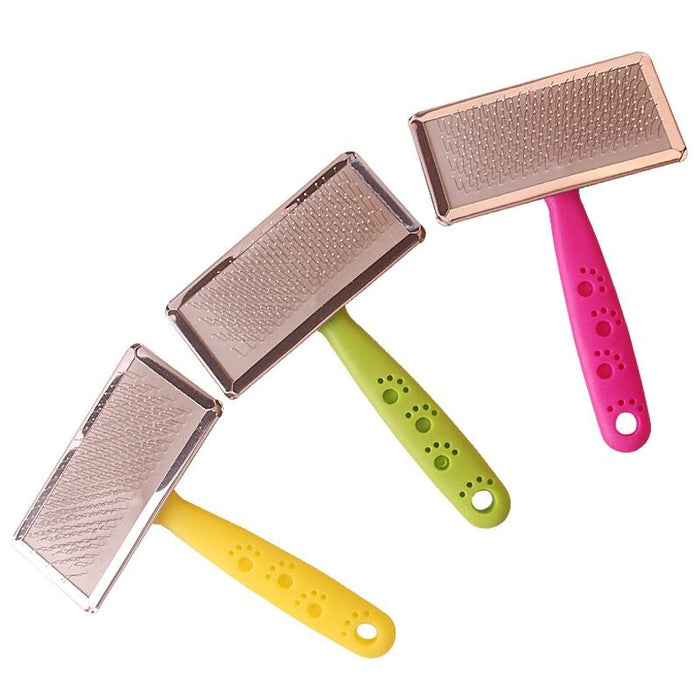 Pet Hair Removal Comb With Massage Function Random Colour Size L