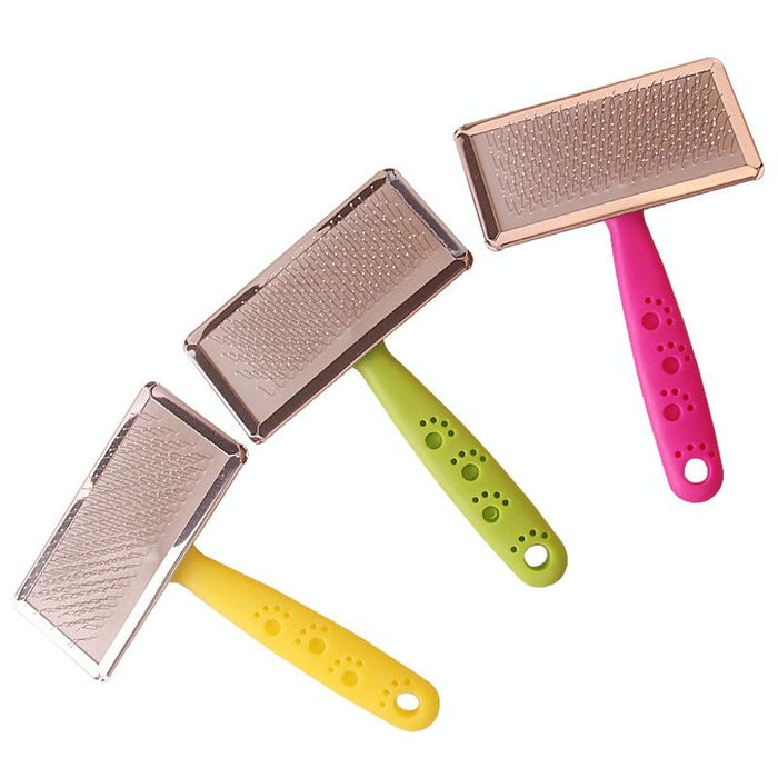 Pet Hair Removal Comb With Massage Function Random Colour Size L
