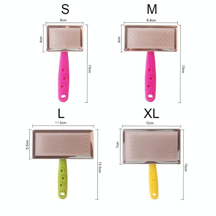 Pet Hair Removal Comb With Massage Function Random Colour Size L
