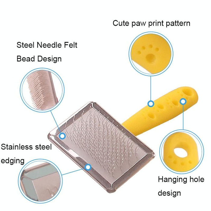 Pet Hair Removal Comb With Massage Function Random Colour Size L