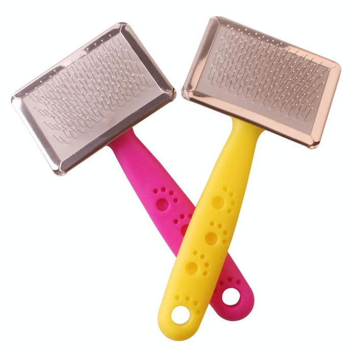 Pet Hair Removal Comb With Massage Function Random Colour Size L