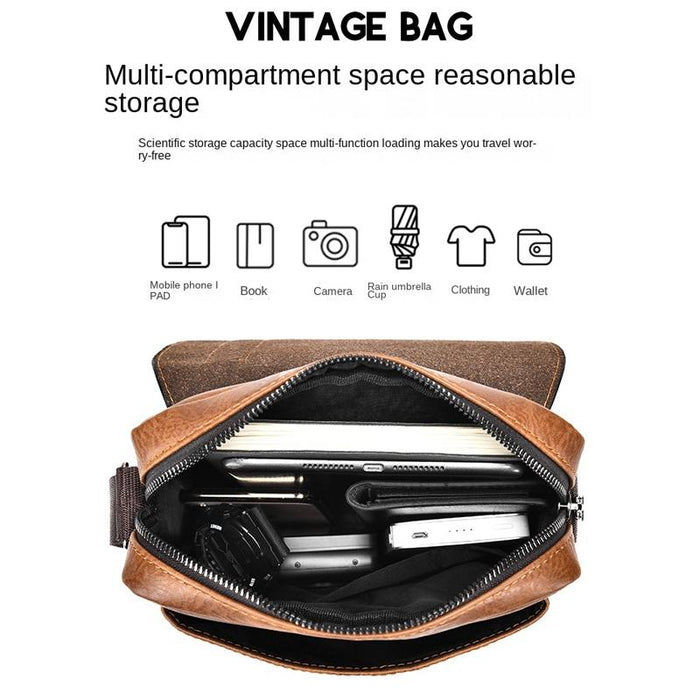 Retro Crossbody Messenger Bag Large Capacity