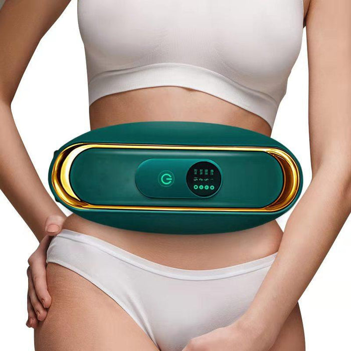 Hot Compress Abdominal Massage Belt For Menstrual Relief Green
