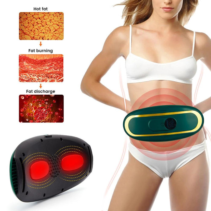 Hot Compress Abdominal Massage Belt For Menstrual Relief Green