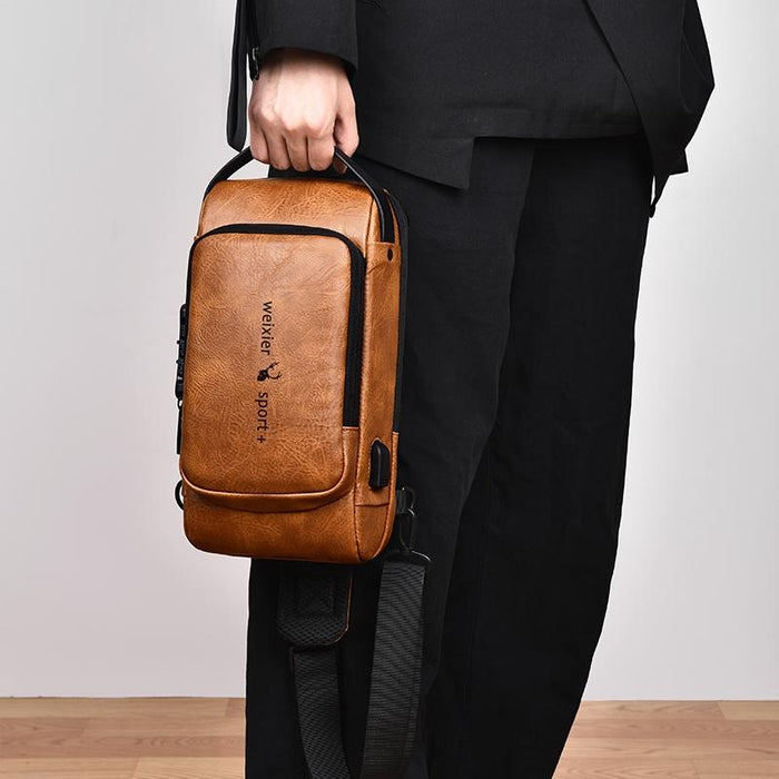 Waterproof Anti Theft Crossbody Backpack For Men