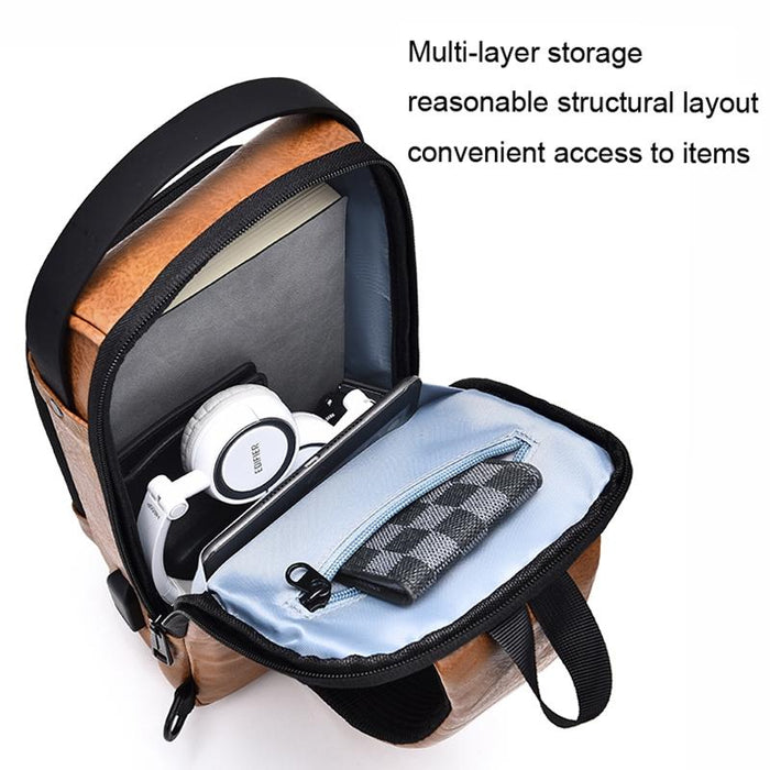 Waterproof Anti Theft Crossbody Backpack For Men