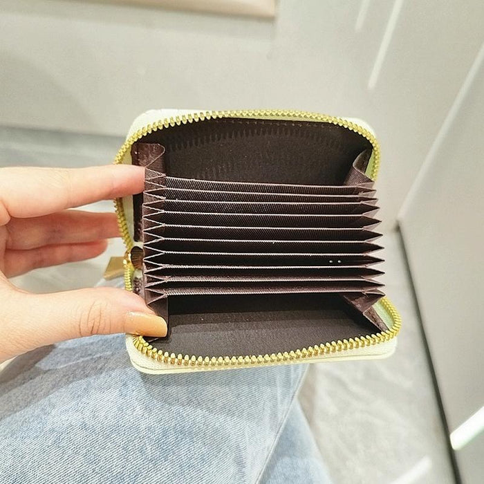 Cute Bear Print Multi Slot Card Holder Anti Degaussing Design