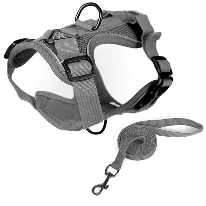 Reflective Pet Harness Set With Traction Rope Size L