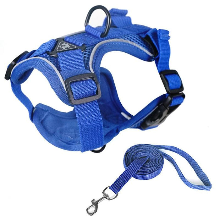 Reflective Pet Harness Set With Traction Rope Size L