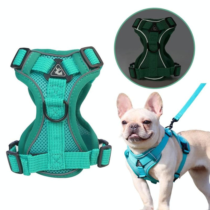 Reflective Pet Harness Set With Traction Rope Size L
