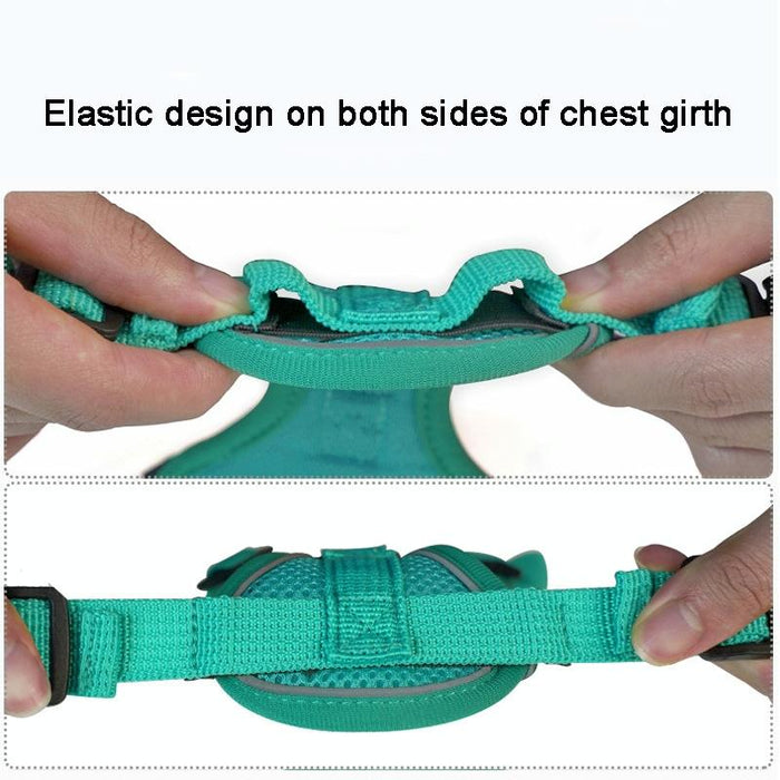 Reflective Pet Harness Set With Traction Rope Size L