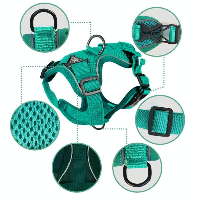 Reflective Pet Harness Set With Traction Rope Size L