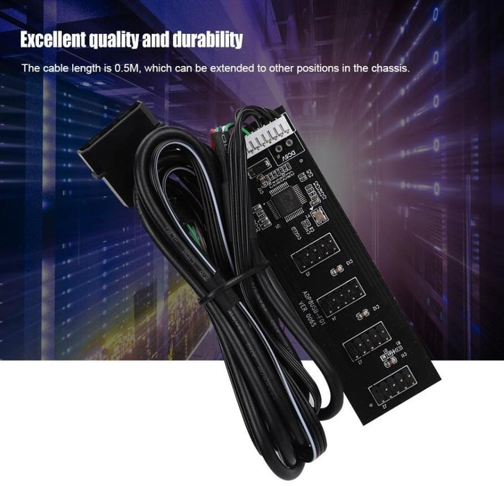 9Pin To 4 9Pin Usb 2.0 Hub For Internal Motherboard 4Pin Powered