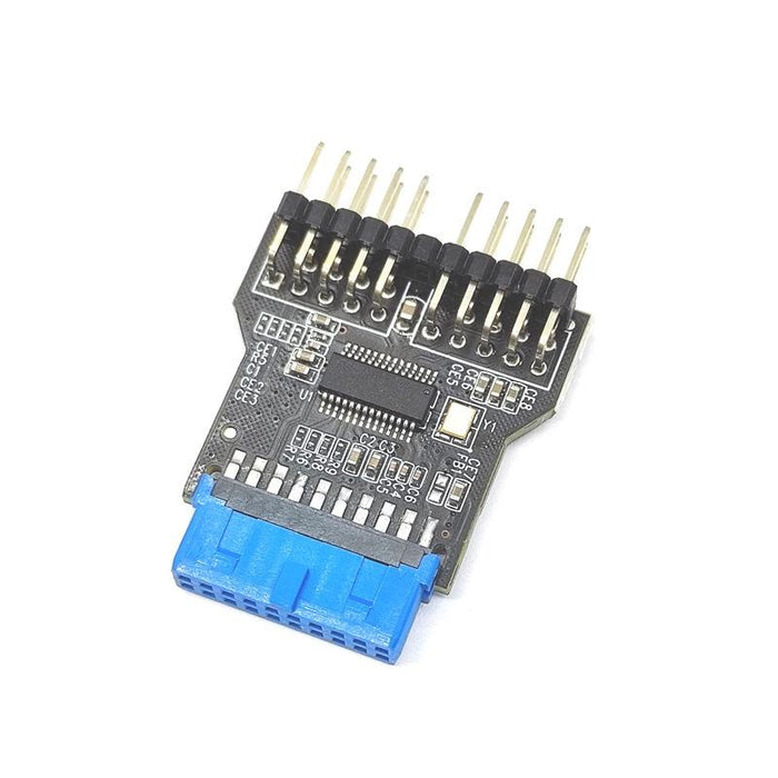 Usb3.0 19Pin To Dual 9Pin Header Board 1 To 2 Male Usb 2.0 Hub
