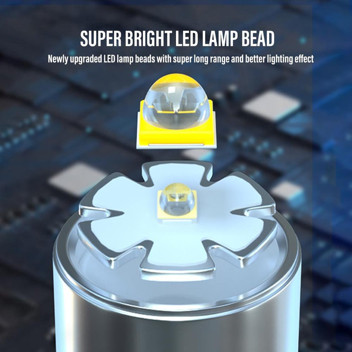 Super Bright Led Flashlight With Telescopic Zoom