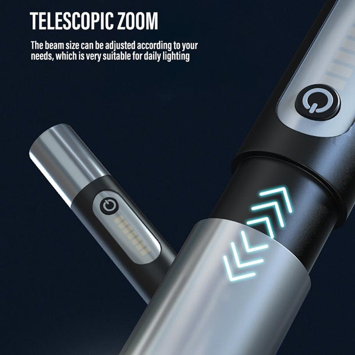Super Bright Led Flashlight With Telescopic Zoom