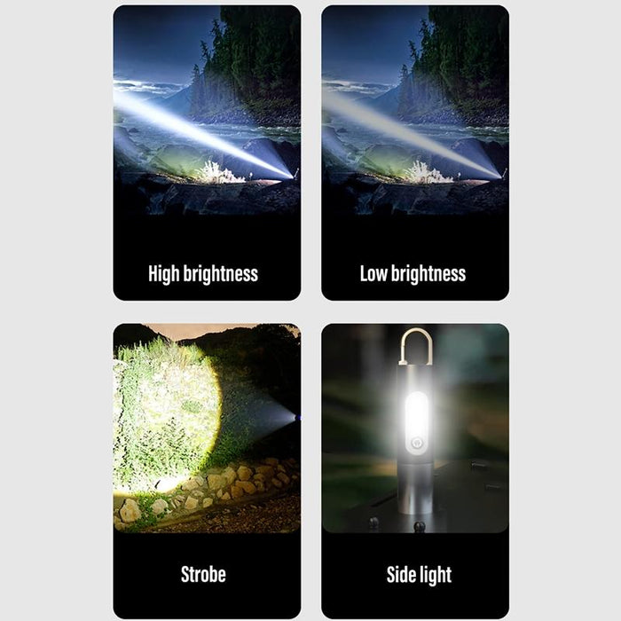 Super Bright Led Flashlight With Telescopic Zoom