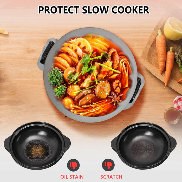 8Qt Slow Cooker Liners Reusable Silicone Leakproof