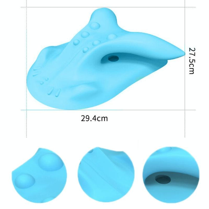 Cervical Spondylosis Correction Pillow Blue Cow Horns