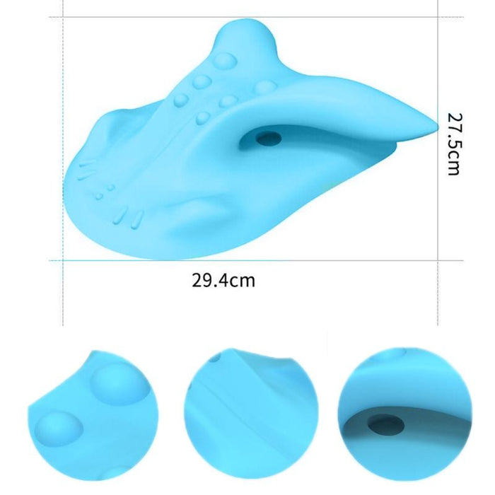 Cervical Spondylosis Correction Pillow Blue Cow Horns