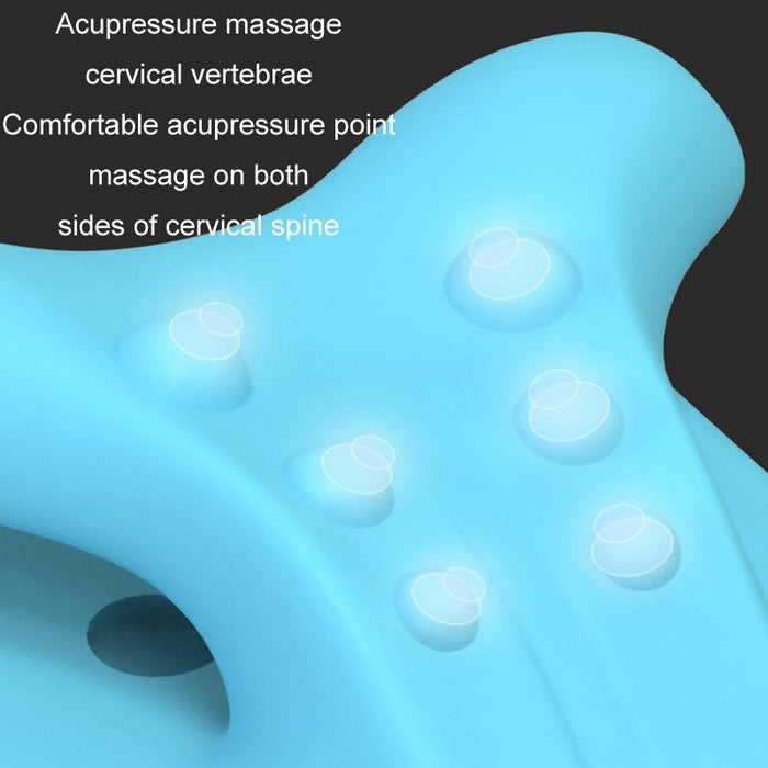 Cervical Spondylosis Correction Pillow Blue Cow Horns