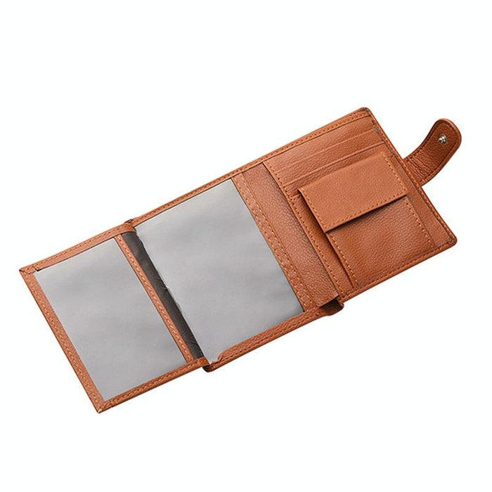 Men Vertical Coin Purse With Buckle And Zipper Card Holder And Driver License Protector