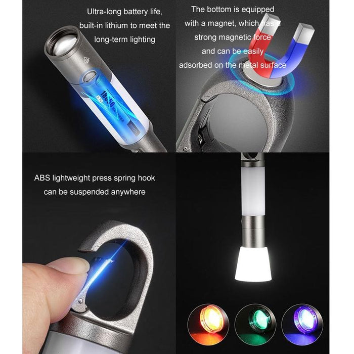 Telescopic Laser Flashlight For Outdoor Warning H20