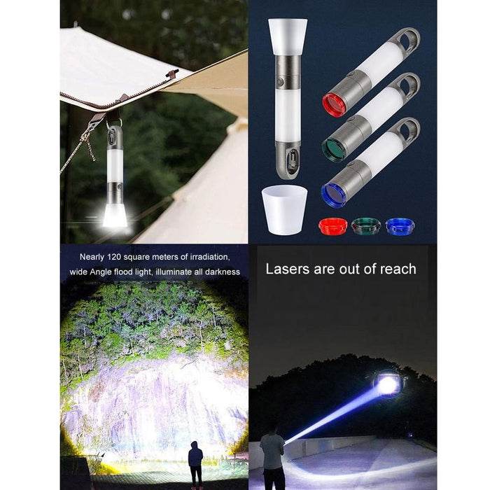 Telescopic Laser Flashlight For Outdoor Warning H20