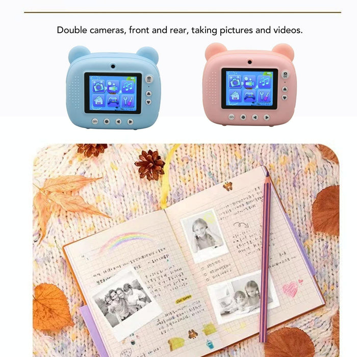 2.4 Inch 1080P Dual Lens Instant Print Camera For Kids