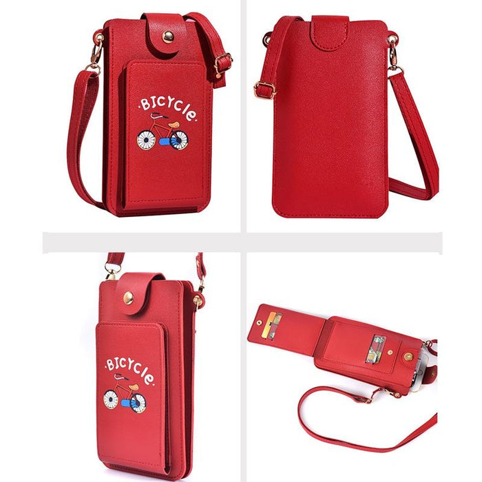 Printed Mini Shoulder Bag With Card Holder