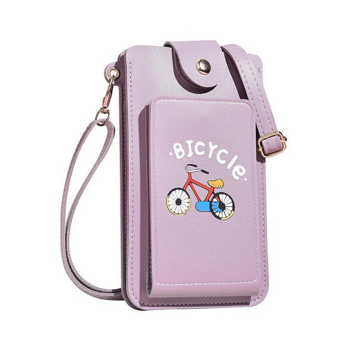 Printed Mini Shoulder Bag With Card Holder