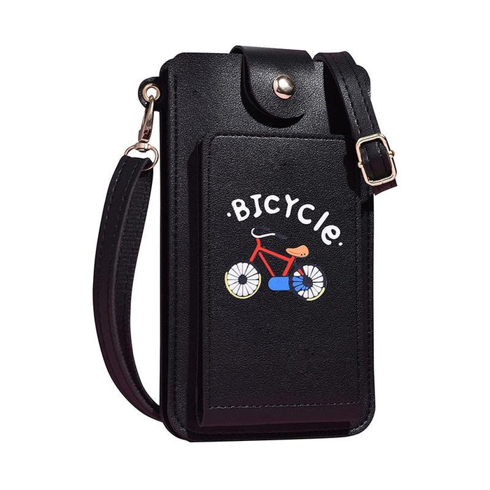 Printed Mini Shoulder Bag With Card Holder