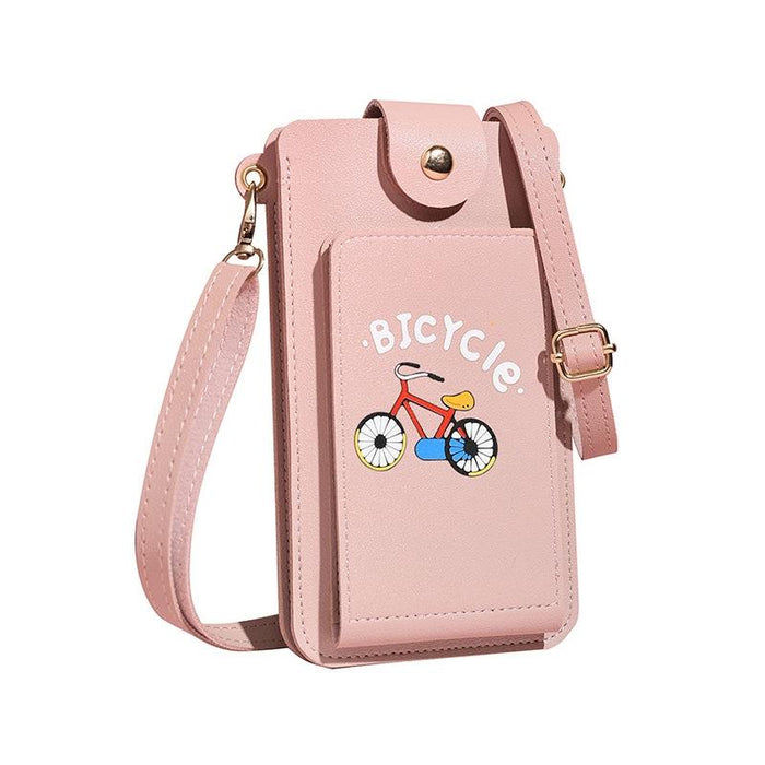 Printed Mini Shoulder Bag With Card Holder